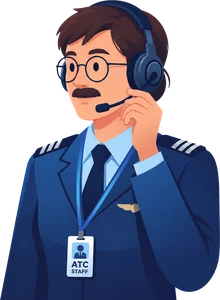 Pak Darma, the shift supervisor, wearing a headset